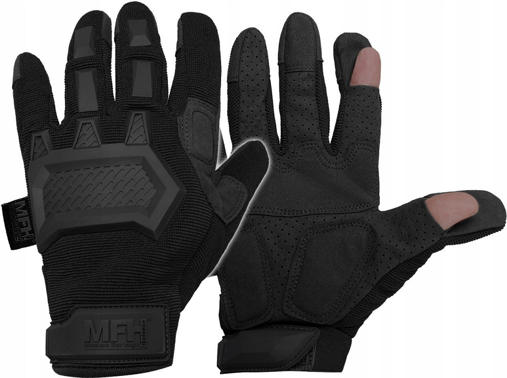 Тактические Защитные Перчатки всесезонные для стрельбы с липучкой MFH 