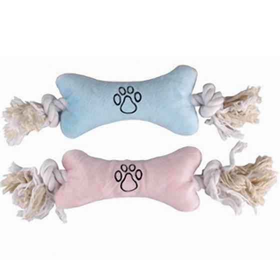 Flamingo Puppy Plush Bone ФЛАМИНГО ПЛЮШЕВАЯ КОСТЬ НА КАНАТЕ мягкая игрушка для щенков Киев