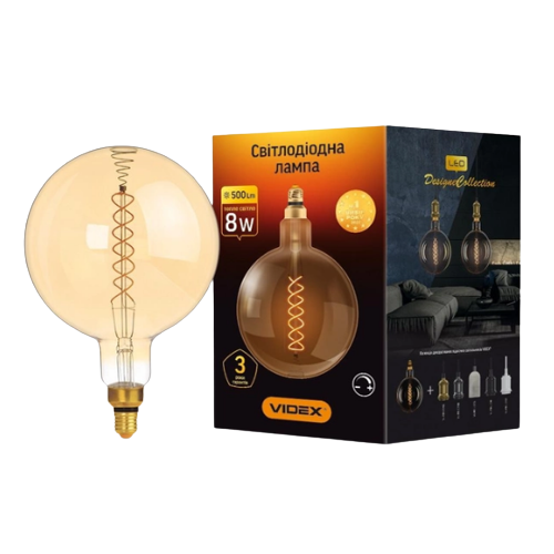 Лампа G200 8W E27 2200К 220V Filament ASD LED Videx Житомир