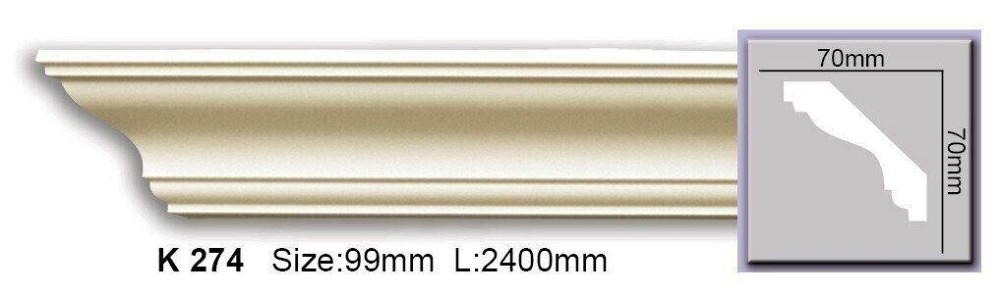 Карниз гладкий поліуретановий Harmony K 274 Дніпро - фото 1