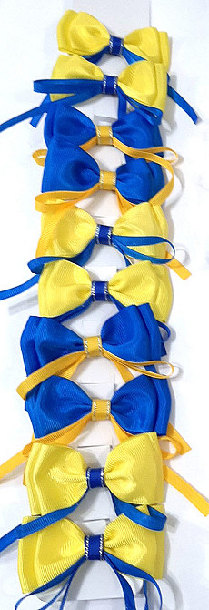 Гумочки для волосся дитячі жовто-сині Банти уп 10 шт Київ - фото 1