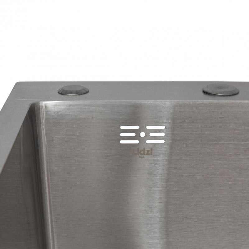Мойка для кухни c нержавеющей стали интегрированная Lidz Handmade H6350R Brushed Steel (3/1мм) Киев - изображение 4