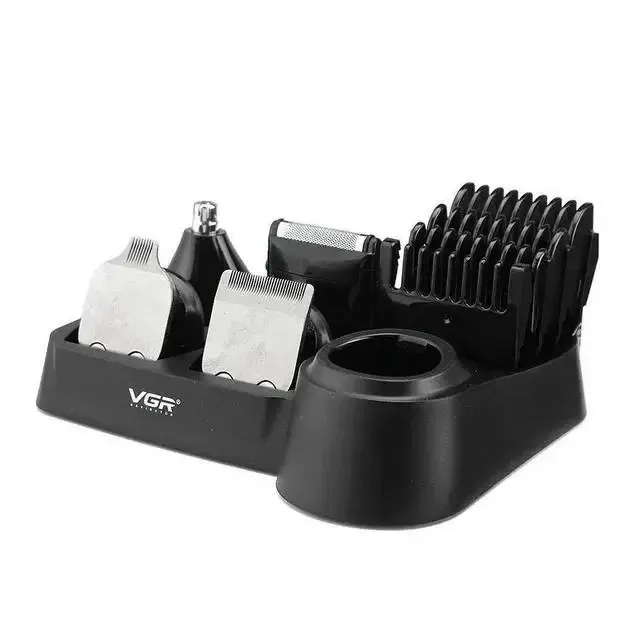 Машинка для стрижки волосся 5 в 1 VGR V-175 акумуляторна USB зарядка, триммер, бритва, насадки Одеса - фото 7