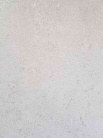 Шпалери метрові вінілові на флізеліні Sintra Structure під штукатурку мазки смужки білі зі сріблом 423193 Київ