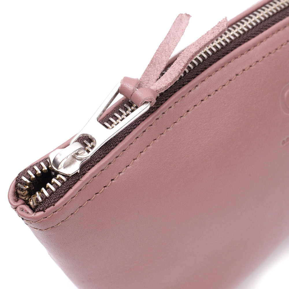 Чарівна жіноча шкіряна косметичка Пудровий (GRANDE PELLE) Київ - фото 9