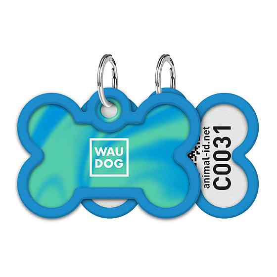 Адресник для собак и кошек металлический WAUDOG Smart ID с QR паспортом, рисунок 
