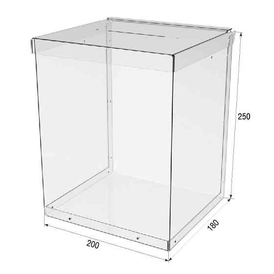 Ящик EKOSTAR без замка для пожертвований и сбора денег 200x180x250. Объем 9 литров Киев