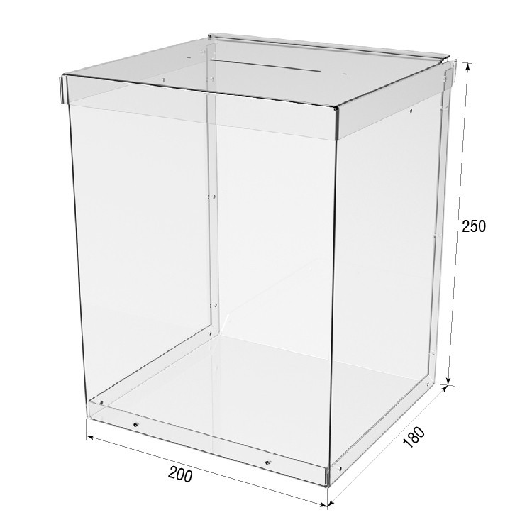 Ящик EKOSTAR без замка для пожертвований и сбора денег 200x180x250. Объем 9 литров Киев - изображение 4