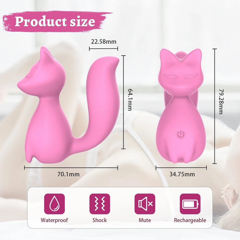 Мини-вибратор клиторальный Every Night Toys Doris в форме лисы бирюзовый, 10 режимов вибрации Sex Aura Киев - изображение 8