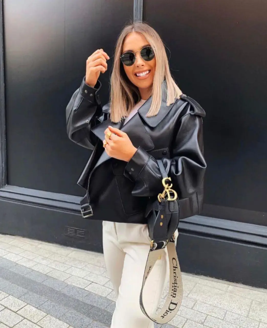 Куртка косуха женская весна/осень Черный 46 Харьков - изображение 3