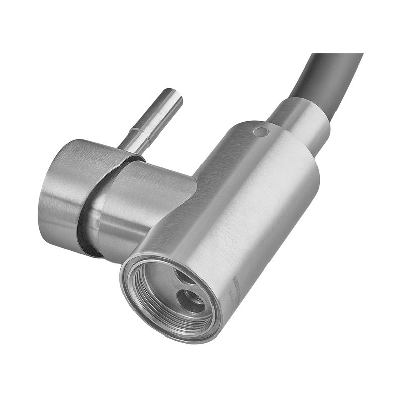 Змішувач для кухні MIXXUS SUS-011-T REFL.BLACK з силіконовим виливом з нерж. сталі SUS304, вилив чорний (MI8226) Київ - фото 2