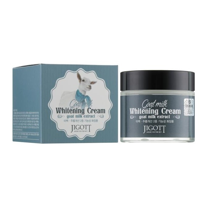 Осветляющий крем для лица Козье молоко GOAT MILK Whitening Cream Jigott 70 мл Киев - изображение 2