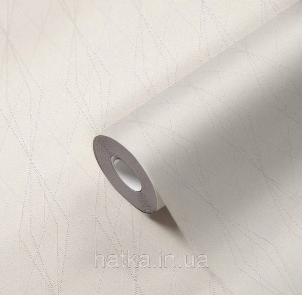Обои метровые виниловые на флизелине A.S.Creation Elite of Shades1.06x10 геометрия плоски сеточкой белый с беж 78654-4 Киев - изображение 1