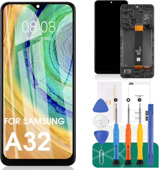 Дисплей SRJTEK для Samsung Galaxy A32 5G A326B, LCD-екран із сенсором та рамкою, чорний, комплект для ремонту Київ - фото 2