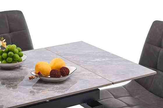 Стіл Оріон 100(+25+25)*70, чорн/керам  Армані грей Київ