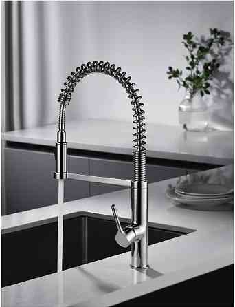 Змішувач для кухні TOPAZ SARDINIA TS-08401-H71 Гнучкий вилив на пружині, з душовою насадкою Киев