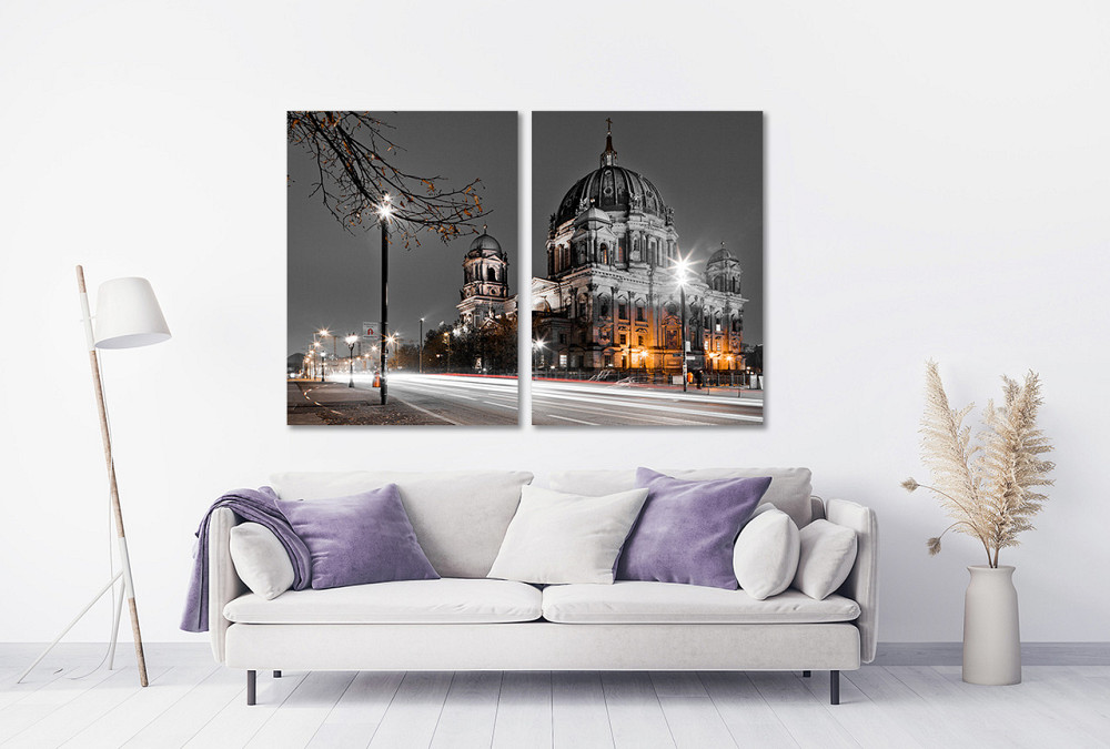 Модульная картина в гостиную / спальню  Нічне місто  TLV-2_033 70x102 см Київ - фото 2