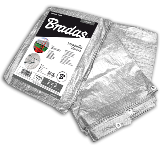 Тент водостійкий 3х4 120 гр/м² сірий Bradas, Польща Київ
