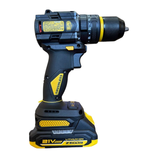 Аккумуляторный шуруповерт ZEGOR CDPP-21BLH-170 (аккум 21V 4.0Ah и зарядка) Киев - изображение 5