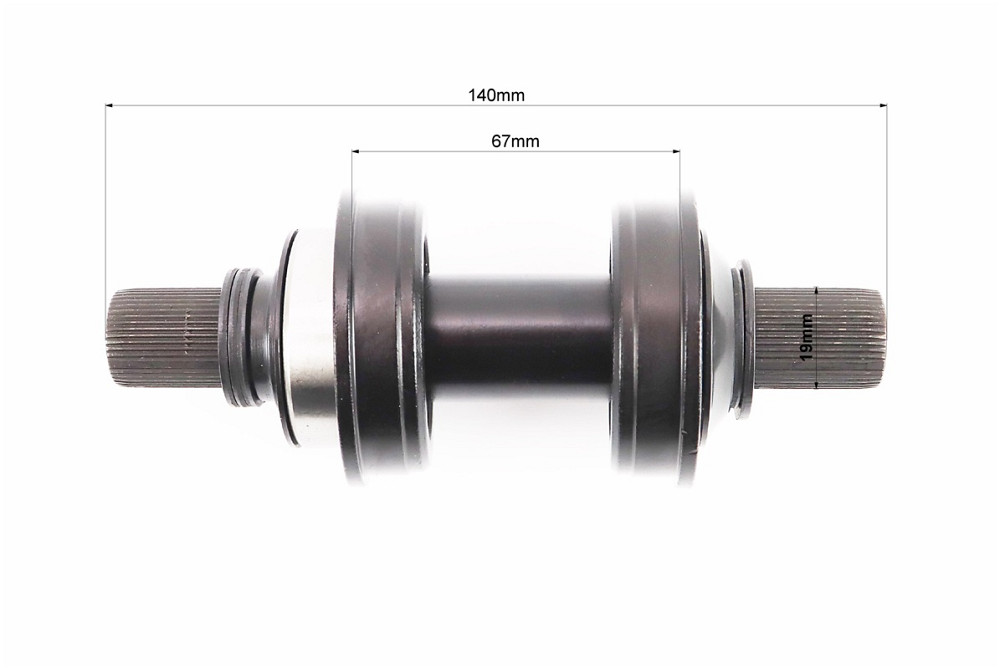 Каретка "шліци BMX 48T-19мм" 140мм, 2 пром-підшипники (19*41,28*11), KL-11F (American Type) Київ - фото 2