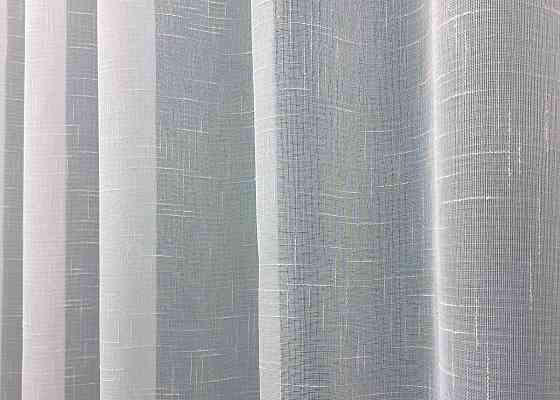 Тюль VR-Textil 115т Лен однотонный Белый 400х270 см (43-004) Киев