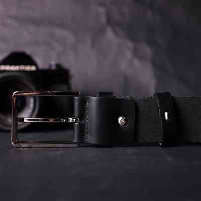 Ремень Grande Pelle Брючный из натуральной кожи Черный (11676) Винница