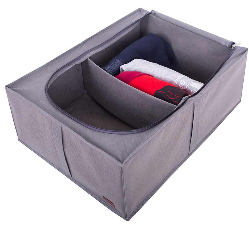 Органайзер для зберігання речей зі знімною перегородкою KHV-2-grey (Сірий) Суми - фото 1