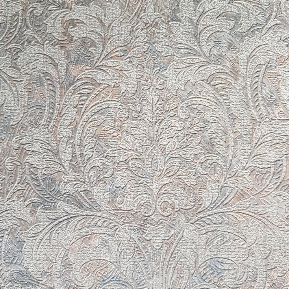 Шпалери метрові вінілові на флізелін Yuanlong Samsara східний малюнок вензелі завитки блакитні сірі бежеві Київ - фото 3