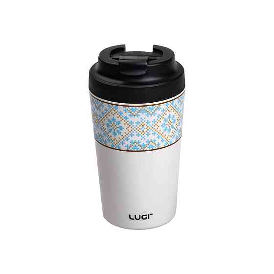 Lugi Термочашка Вишиванка з порцелянаовою колбою 380 мл біла HP-14-50W Киев