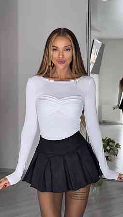 Женский трендовый лонгслив с имитацией бра вискоза Одесса