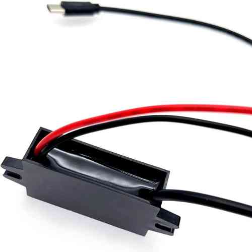 Автоадаптер 12В-5В 3А Type-C с скрытой проводкой Киев