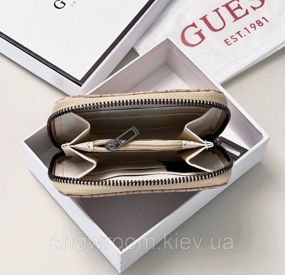 Женский маленький кошелек Guess (7595-1) beige Киев - изображение 2