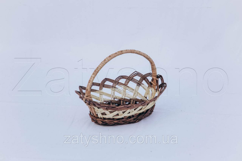 Плетеная корзина из лозы маленькая красивая | корзина пасхальная | корзина на Пасху Киев - изображение 2