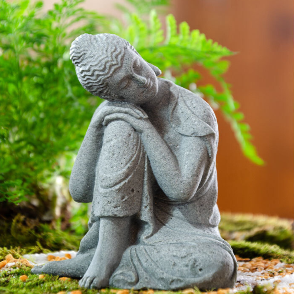 Фігурка Будда 9.8 х 8.4 см з полістоуну для дому, саду, флораріуму, акваріуму, зони медитації, дзен. Одеса - фото 8