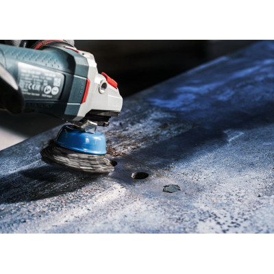 Щітка для електроінструменту Bosch Professional чашкова, сталь, 75мм, 0.5мм, M14 (1.608.622.029) Вінниця - фото 9
