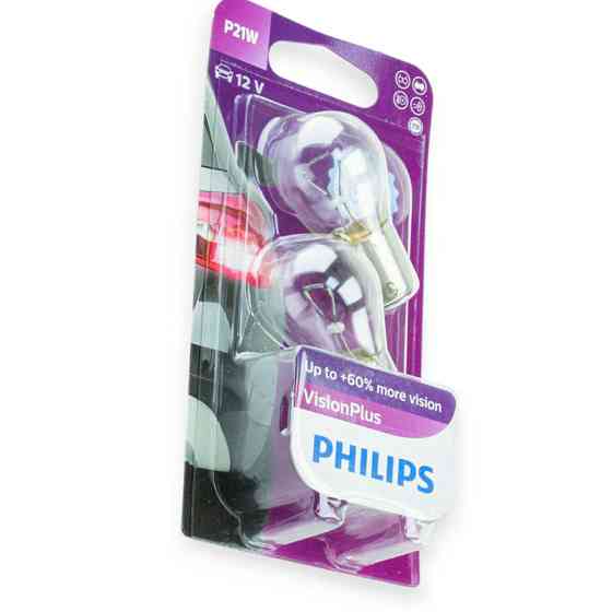 Автолампа 12V P21W BA15s PHILIPS VisionPlus 60% (пара) A Мукачево