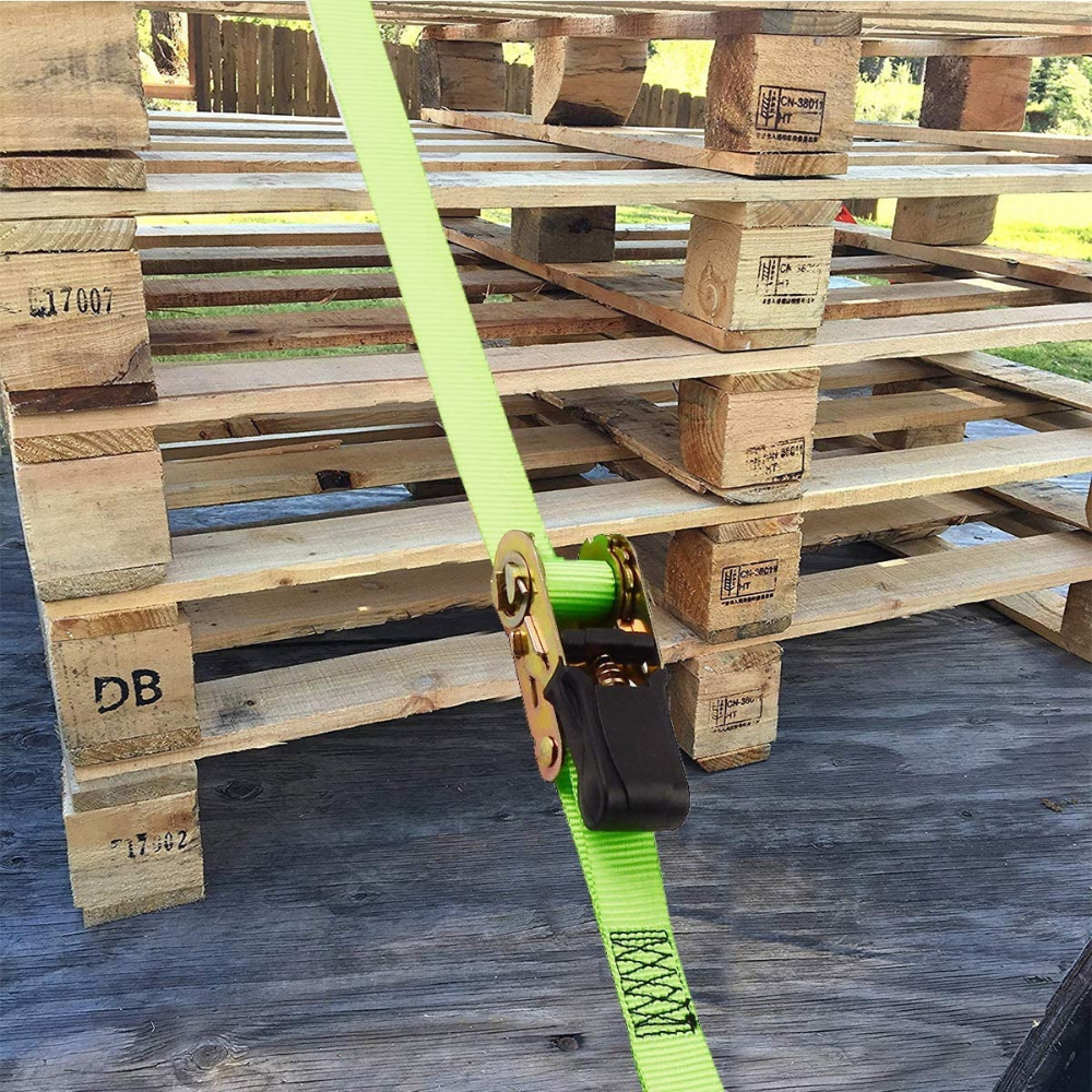 Набір стяжних ременів з храповим механізмом для кріплення вантажу 4 шт. 25 мм х 4,5 м стропи з навантаженням  227 кг Кам'янець-Подільський - фото 6