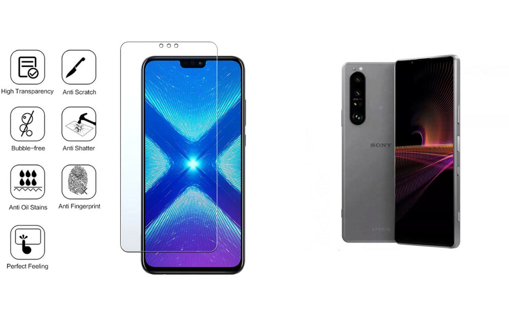 Защитное стекло NeoGlass для Sony Xperia 1 II, Xperia 1 III – ультрапрозрачное и устойчивое Киев - изображение 4
