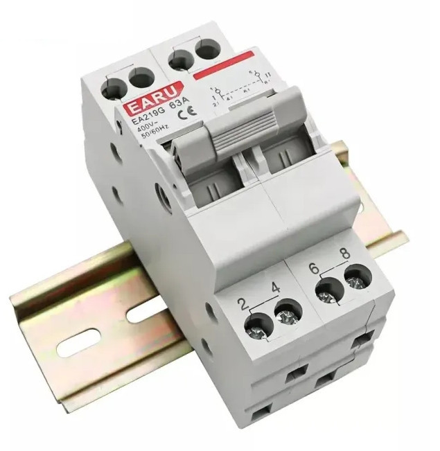 Однофазный механический переключатель ввода резерва МВР Earu EA219G 63A на Din-рейке Винница - изображение 3