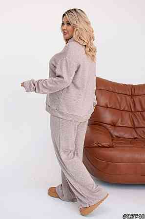 Жіночий костюм із двосторонньої ангори пудра, 54-56 Одеса