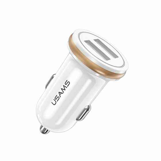 АЗП Usams US-CC050 C4 2.4A Dual USB Mini Car Charger White Київ