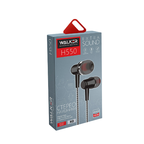 Навушники WALKER H550 з мікрофоном чорний Житомир - фото 4