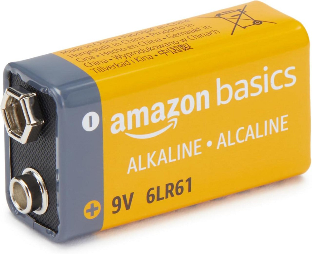 Батарейки Amazon Basics 9V 6LR61 сріблясті алкалінові 4 шт 5 років зберігання для датчиків диму пультів приладів Київ - фото 2