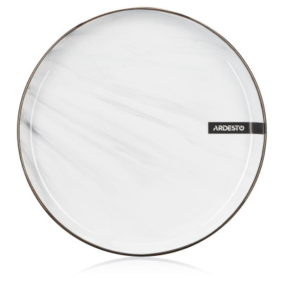 Тарілка Ardesto Marmo Біла 19 см Десертна (AR2919MRW) Вінниця - фото 1