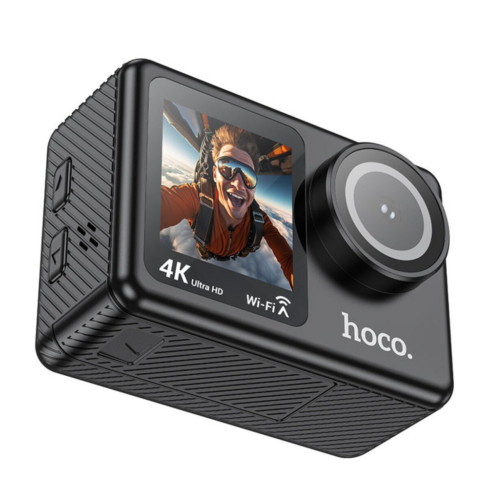 Екшен камера HOCO DV101 dual color screen sports camera Black (6942007616805) Київ - фото 4