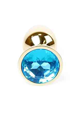 Анальная пробка - Jewellery Gold Plug Light Blue Sex Aura Киев