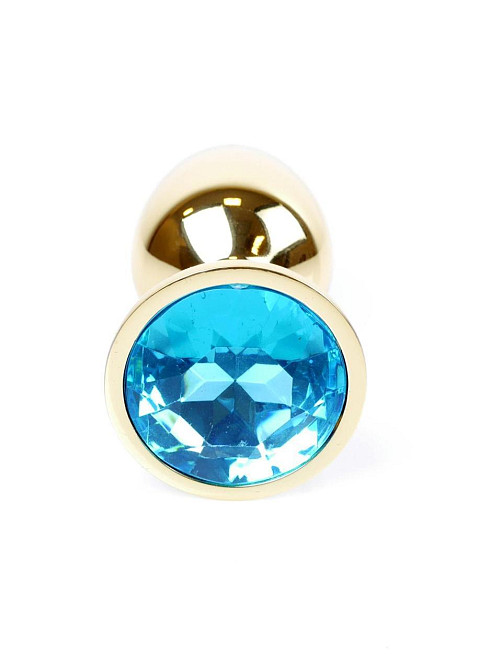 Анальна пробка - Jewellery Gold Plug Light Blue Sex Aura Київ - фото 2