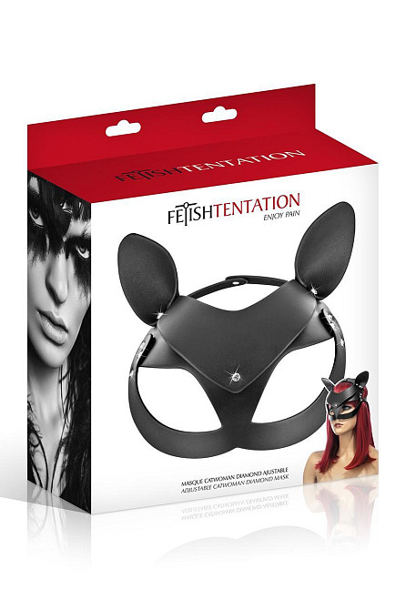 Маска кішки Fetish Tentation Adjustable Catwoman Diamond Mask Sex Aura Київ - фото 3