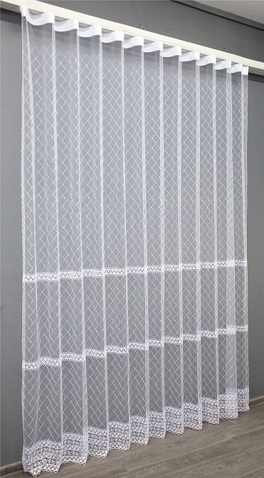 Тюль фатин з вишивкою колір білий 1381т Київ - фото 4