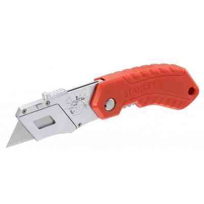 Нож монтажный Stanley складной, с выдвижным лезвием для отделочных работ, 160мм. (0-10-243) Винница